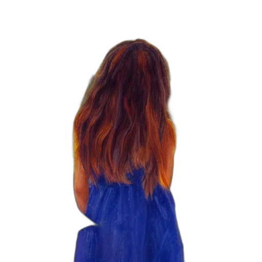 hair, dress, staff, jacket transparent PNG cut-out