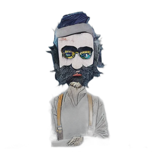 staff, mask, 3d render, cartoon transparent PNG cut-out
