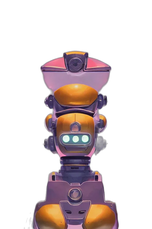robot, weapon, staff, 3d render transparent PNG cut-out
