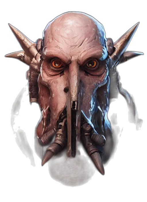mask, face, creature, staff transparent PNG cut-out