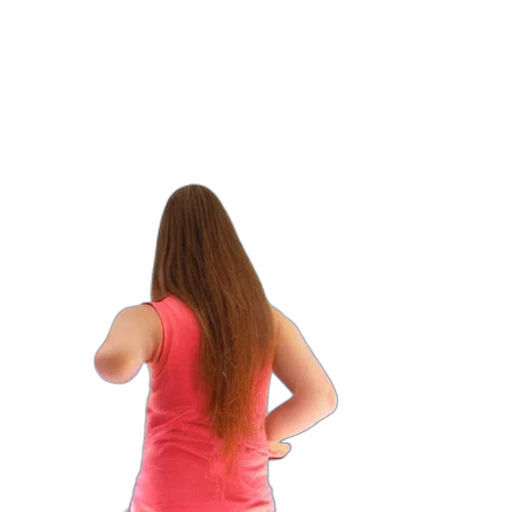 dress, hair, staff, jacket transparent PNG cut-out