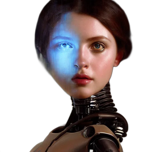 robot, face, mask, creature transparent PNG cut-out