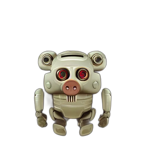 robot, creature, 3d render, concept art transparent PNG cut-out