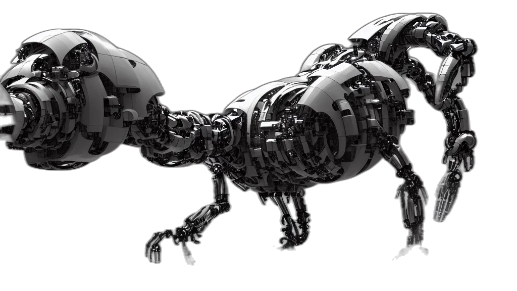 robot, animal, creature, 3d render transparent PNG cut-out