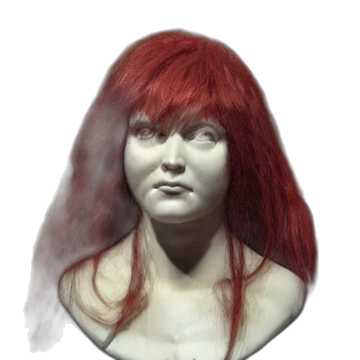 face, mask, hair, photorealistic transparent PNG cut-out