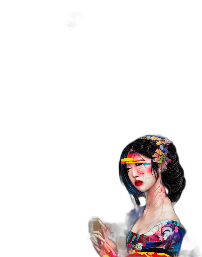 dress, mask, staff, robot transparent PNG cut-out