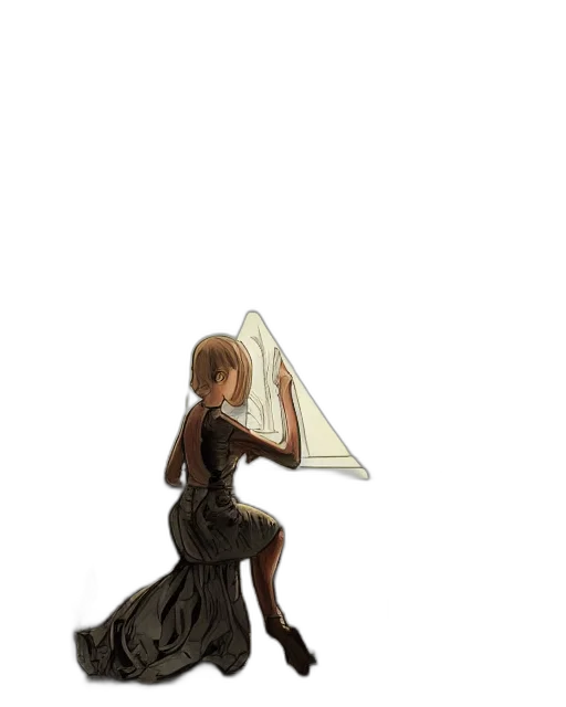 dress, umbrella, concept art, comic book art transparent PNG cut-out