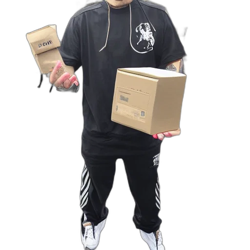 jacket, shoes, robot, staff transparent PNG cut-out
