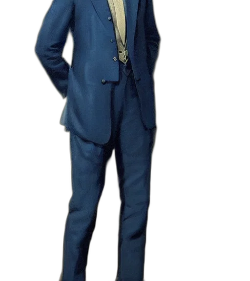 jacket, staff, face, robot transparent PNG cut-out