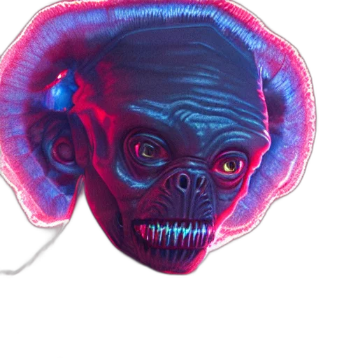 mask, creature, face, hair transparent PNG cut-out