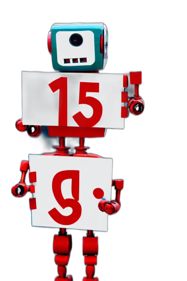 robot, 3d render, cute, anthropomorphic transparent PNG cut-out