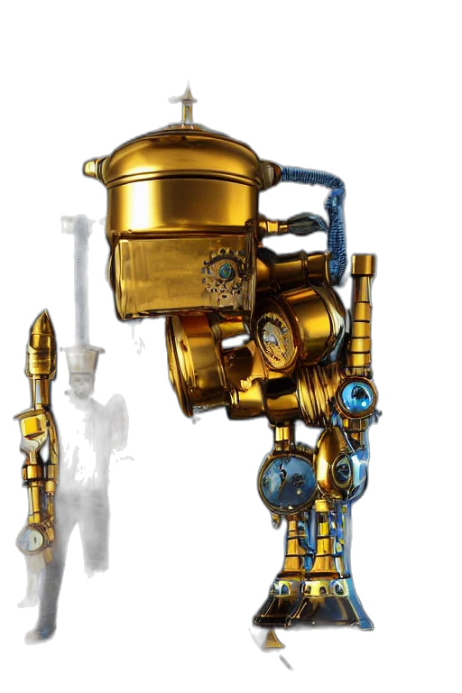 robot, weapon, staff, jewelry transparent PNG cut-out