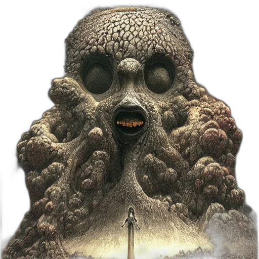 face, mask, creature, staff transparent PNG cut-out