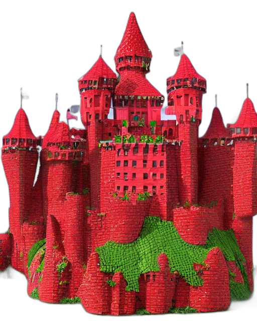 building, crown, dragon, pixel art transparent PNG cut-out