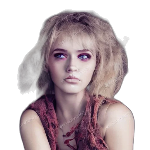 hair, face, dress, creature transparent PNG cut-out