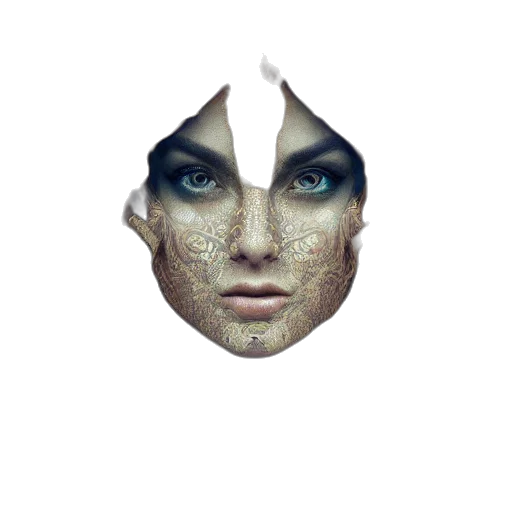 mask, face, jewelry, creature transparent PNG cut-out