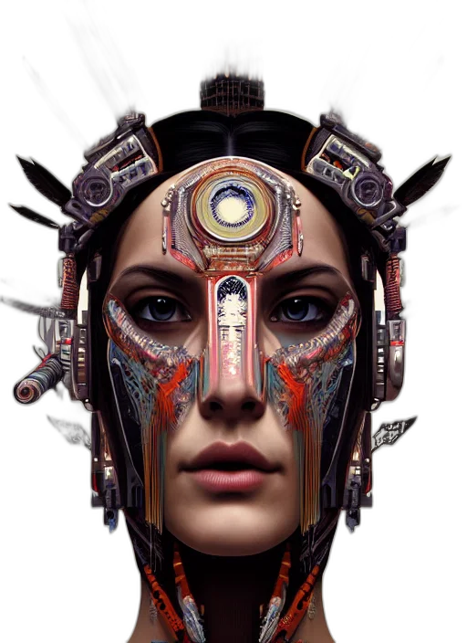 robot, face, jewelry, mask transparent PNG cut-out