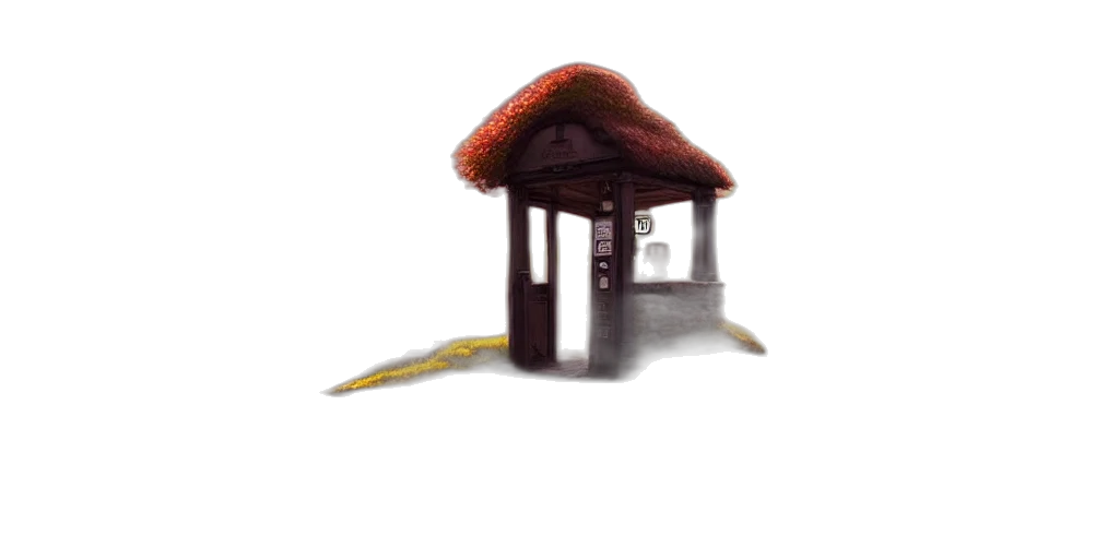 hat, umbrella, building, staff transparent PNG cut-out