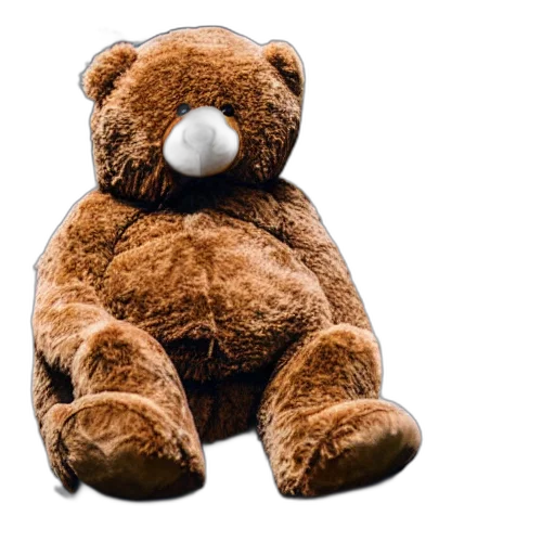 huge, teddybear, sitting, streets transparent PNG cut-out