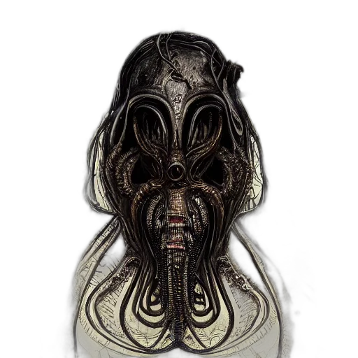 mask, creature, hair, face transparent PNG cut-out