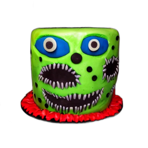 3d render, scary, monster, anniversary transparent PNG cut-out