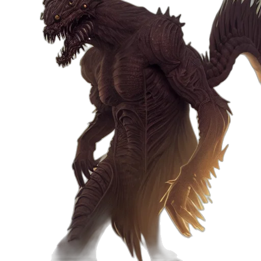 creature, dragon, animal, staff transparent PNG cut-out