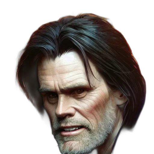face, hair, mask, jacket transparent PNG cut-out