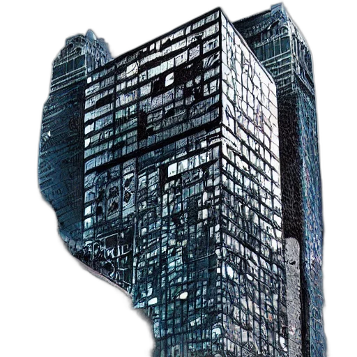 building, robot, mask, face transparent PNG cut-out