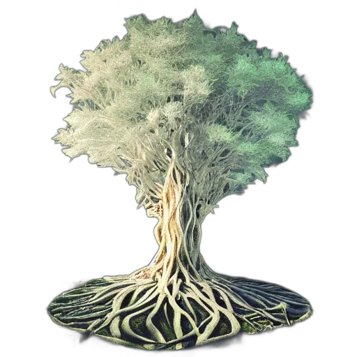 tree, hair, crown, concept art transparent PNG cut-out
