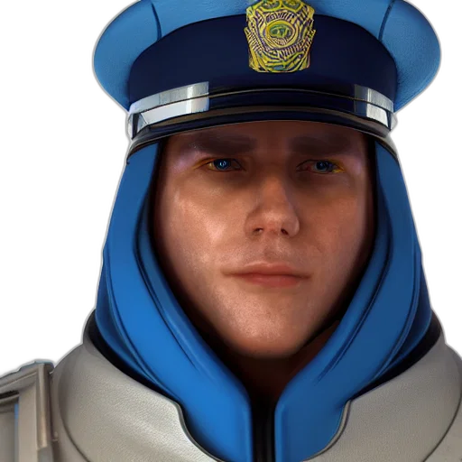 face, staff, hat, jacket transparent PNG cut-out