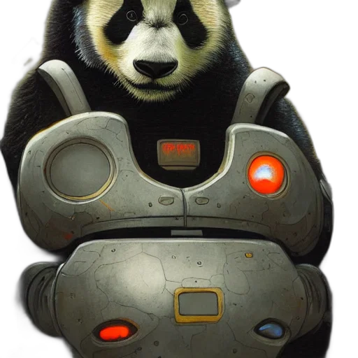 robot, animal, concept art, 3d render transparent PNG cut-out
