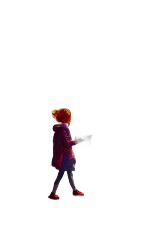 dress, jacket, staff, weapon transparent PNG cut-out