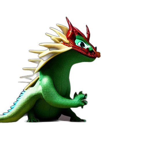 dragon, animal, creature, staff transparent PNG cut-out