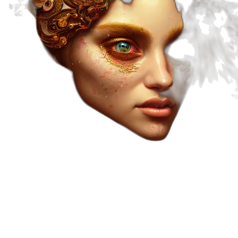 mask, face, crown, jewelry transparent PNG cut-out