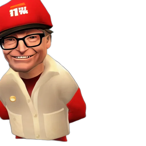 staff, hat, 3d render, cartoon transparent PNG cut-out