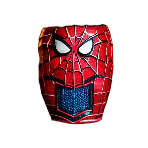 mask, 3d render, comic book art, pixel art transparent PNG cut-out