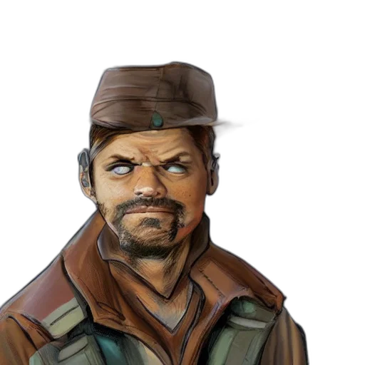 hat, face, jacket, staff transparent PNG cut-out