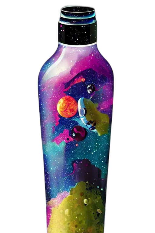 bottle, dress, umbrella, outer space transparent PNG cut-out