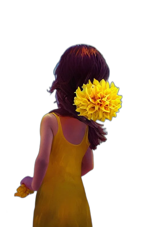 flower, dress, crown, staff transparent PNG cut-out