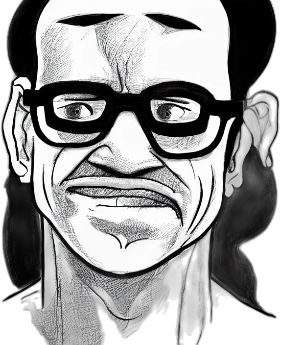 face, cartoon, comic book art, pencil sketch transparent PNG cut-out