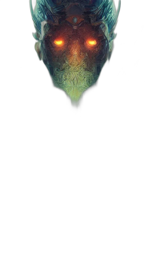 mask, dragon, crown, face transparent PNG cut-out
