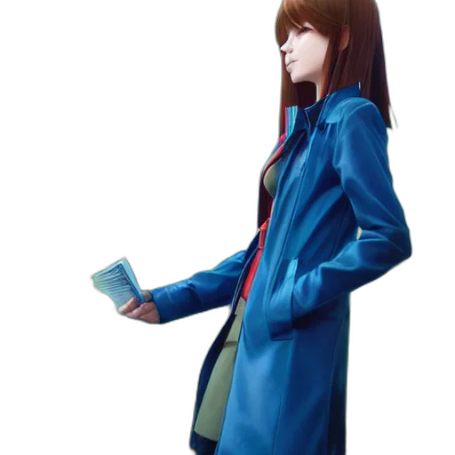 jacket, dress, staff, robot transparent PNG cut-out