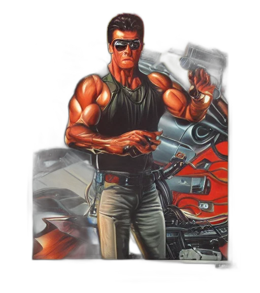 jacket, weapon, concept art, comic book art transparent PNG cut-out
