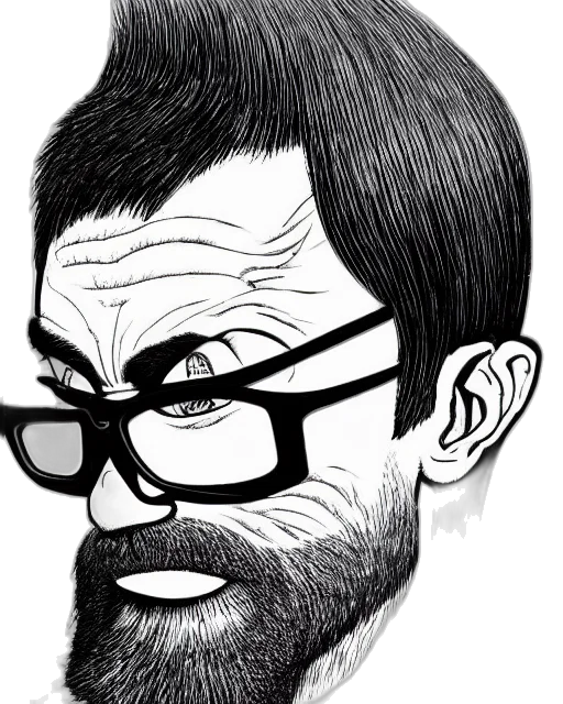 face, staff, cartoon, comic book art transparent PNG cut-out