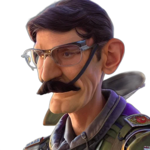 face, staff, jacket, concept art transparent PNG cut-out