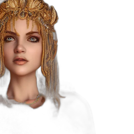 crown, jewelry, fantasy art, photorealistic transparent PNG cut-out
