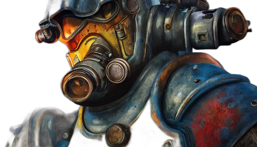 robot, mask, weapon, face transparent PNG cut-out