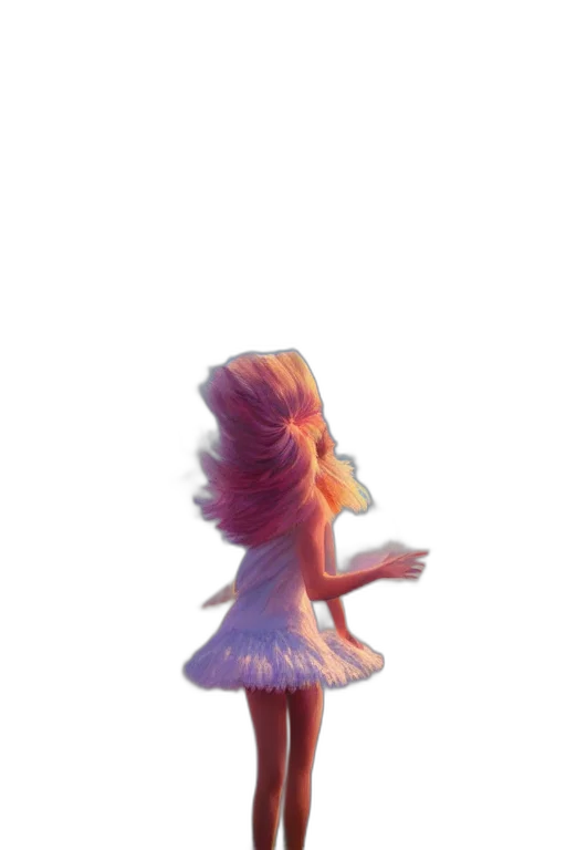 dress, hair, crown, creature transparent PNG cut-out