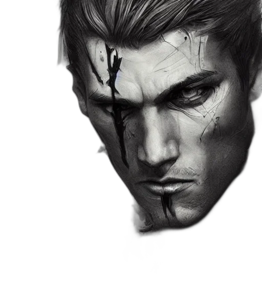 face, mask, photorealistic, comic book art transparent PNG cut-out