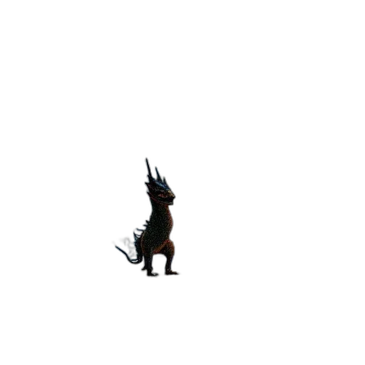 dragon, creature, animal, staff transparent PNG cut-out